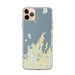 Custom iPhone 11 Pro Max Leelanau County Michigan Map Phone Case in Woodblock