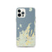 Custom iPhone 12 Pro Leelanau County Michigan Map Phone Case in Woodblock