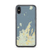 Custom iPhone X/XS Leelanau County Michigan Map Phone Case in Woodblock