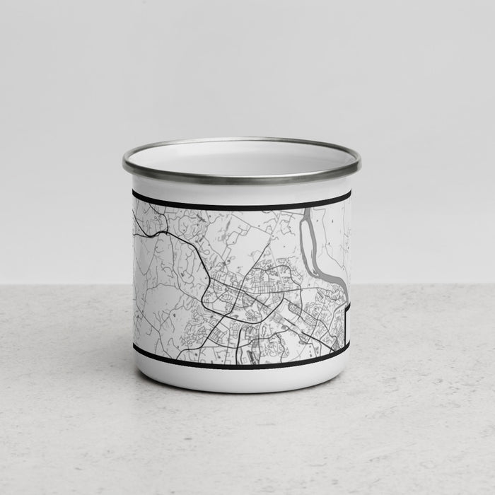 Front View Custom Leesburg Virginia Map Enamel Mug in Classic
