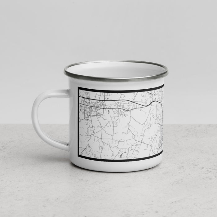 Left View Custom Leesburg Virginia Map Enamel Mug in Classic