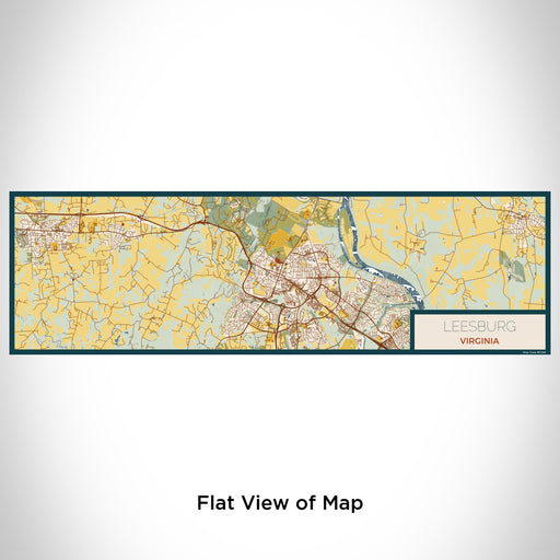 Flat View of Map Custom Leesburg Virginia Map Enamel Mug in Woodblock