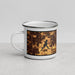 Left View Custom Lee's Summit Missouri Map Enamel Mug in Ember