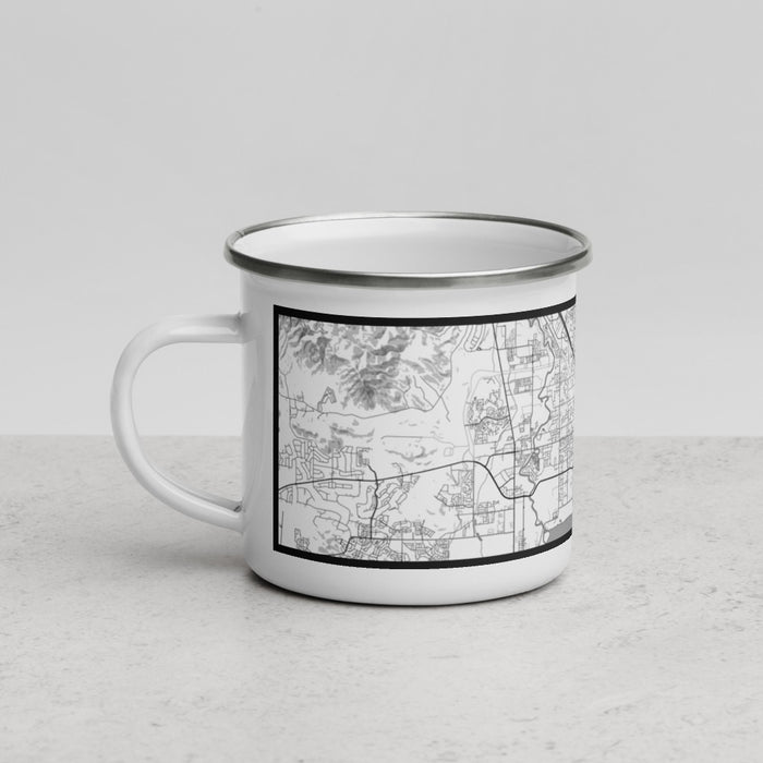 Left View Custom Lehi Utah Map Enamel Mug in Classic