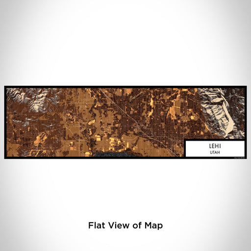 Flat View of Map Custom Lehi Utah Map Enamel Mug in Ember