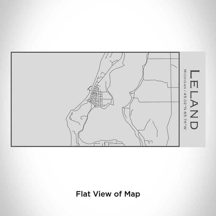 Rendered View of Leland Michigan Map Engraving on 17oz Stainless Steel Insulated Cola Bottle