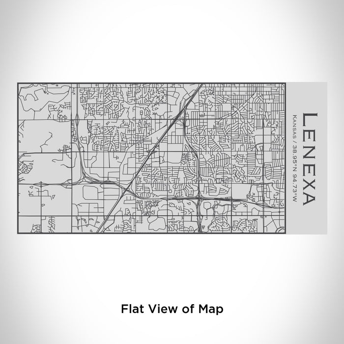 Rendered View of Lenexa Kansas Map Engraving on 17oz Stainless Steel Insulated Cola Bottle