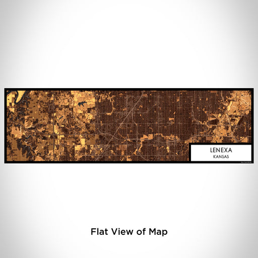 Flat View of Map Custom Lenexa Kansas Map Enamel Mug in Ember