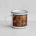 Left View Custom Lenexa Kansas Map Enamel Mug in Ember