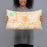 Person holding 20x12 Custom Lenexa Kansas Map Throw Pillow in Watercolor