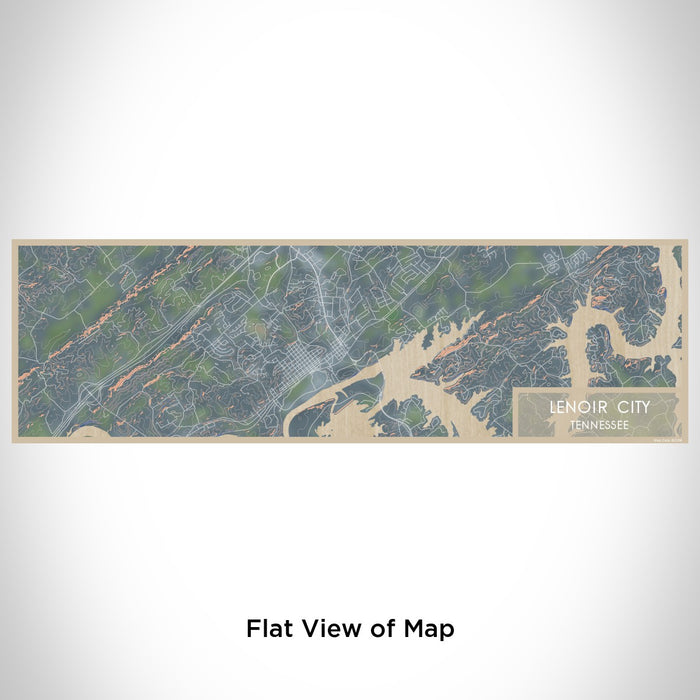 Flat View of Map Custom Lenoir City Tennessee Map Enamel Mug in Afternoon