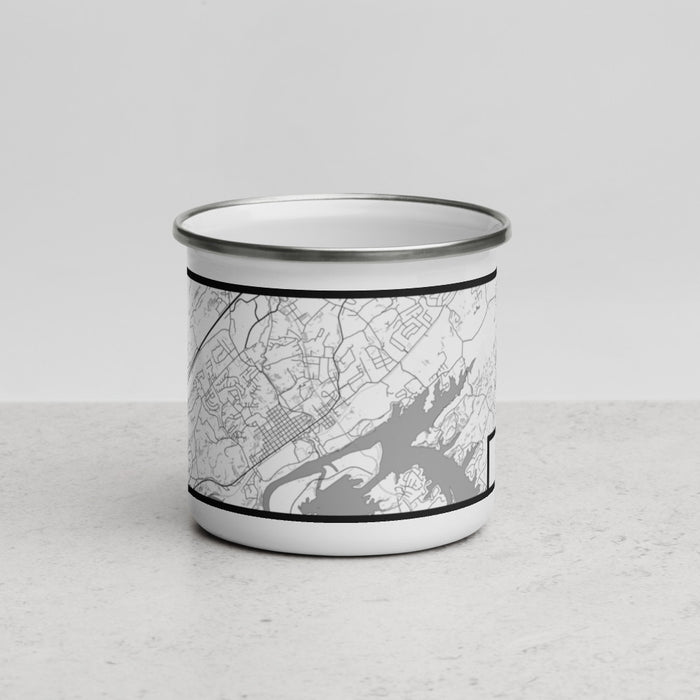 Front View Custom Lenoir City Tennessee Map Enamel Mug in Classic