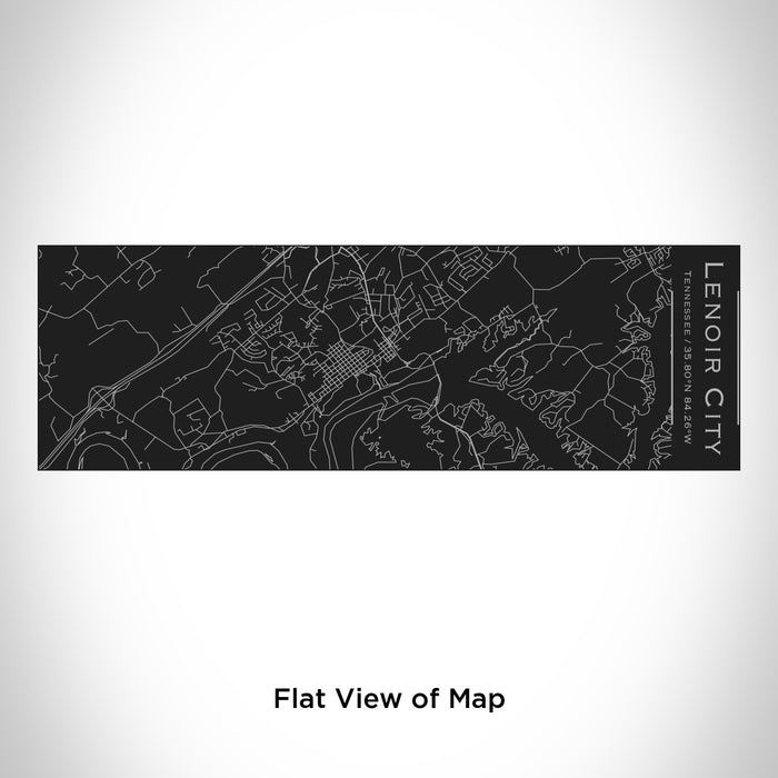 Rendered View of Lenoir City Tennessee Map Engraving on 10oz Stainless Steel Insulated Cup with Sliding Lid in Black