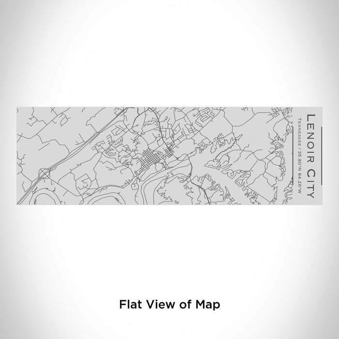 Rendered View of Lenoir City Tennessee Map Engraving on 10oz Stainless Steel Insulated Cup with Sipping Lid