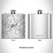 Rendered View of Lenoir City Tennessee Map Engraving on 6oz Stainless Steel Flask