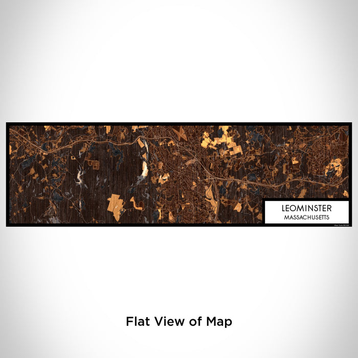 Flat View of Map Custom Leominster Massachusetts Map Enamel Mug in Ember