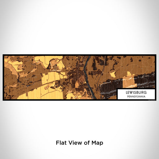 Flat View of Map Custom Lewisburg Pennsylvania Map Enamel Mug in Ember