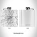 Rendered View of Lewisburg Pennsylvania Map Engraving on 6oz Stainless Steel Flask in White