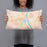 Person holding 20x12 Custom Lewisburg Pennsylvania Map Throw Pillow in Watercolor
