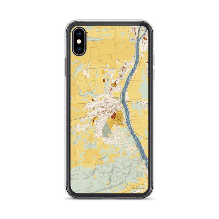 Custom Lewisburg Pennsylvania Map Phone Case in Woodblock
