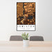 24x36 Lewiston New York Map Print Portrait Orientation in Ember Style Behind 2 Chairs Table and Potted Plant