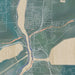 Lewiston New York Map Print in Afternoon Style Zoomed In Close Up Showing Details