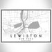 Lewiston New York Map Print Landscape Orientation in Classic Style With Shaded Background