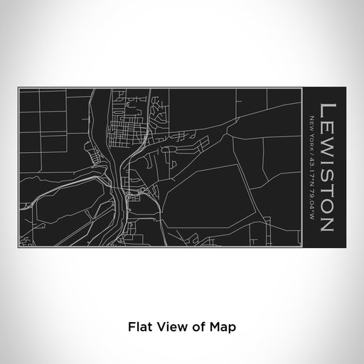 Rendered View of Lewiston New York Map Engraving on 17oz Stainless Steel Insulated Cola Bottle in Black