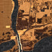 Lewiston New York Map Print in Ember Style Zoomed In Close Up Showing Details
