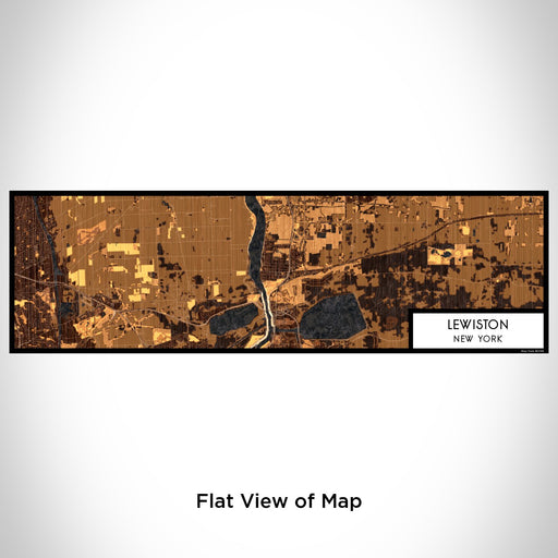 Flat View of Map Custom Lewiston New York Map Enamel Mug in Ember