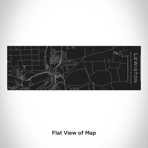 Rendered View of Lewiston New York Map Engraving on 10oz Stainless Steel Insulated Cup with Sliding Lid in Black