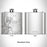 Rendered View of Lewiston New York Map Engraving on 6oz Stainless Steel Flask
