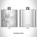 Rendered View of Lewiston New York Map Engraving on 6oz Stainless Steel Flask