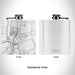 Rendered View of Lewiston New York Map Engraving on 6oz Stainless Steel Flask in White