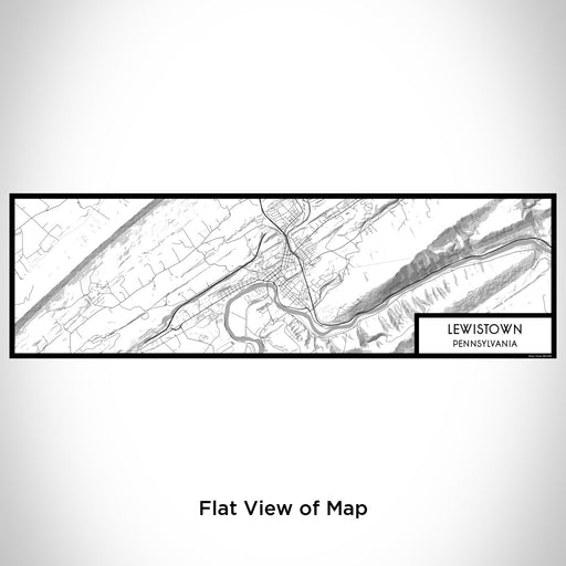 Flat View of Map Custom Lewistown Pennsylvania Map Enamel Mug in Classic