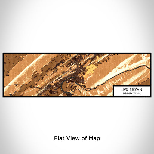 Flat View of Map Custom Lewistown Pennsylvania Map Enamel Mug in Ember