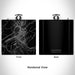 Rendered View of Lewistown Pennsylvania Map Engraving on 6oz Stainless Steel Flask in Black