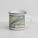 Right View Custom Lewistown Pennsylvania Map Enamel Mug in Woodblock