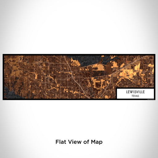 Flat View of Map Custom Lewisville Texas Map Enamel Mug in Ember