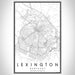Lexington Kentucky Map Print Portrait Orientation in Classic Style With Shaded Background