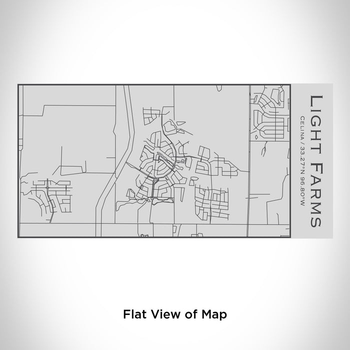 Rendered View of Light Farms Celina Map Engraving on 17oz Stainless Steel Insulated Cola Bottle