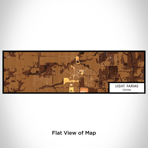 Flat View of Map Custom Light Farms Celina Map Enamel Mug in Ember