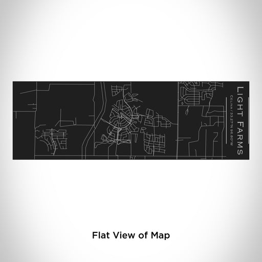 Rendered View of Light Farms Celina Map Engraving on 10oz Stainless Steel Insulated Cup with Sliding Lid in Black