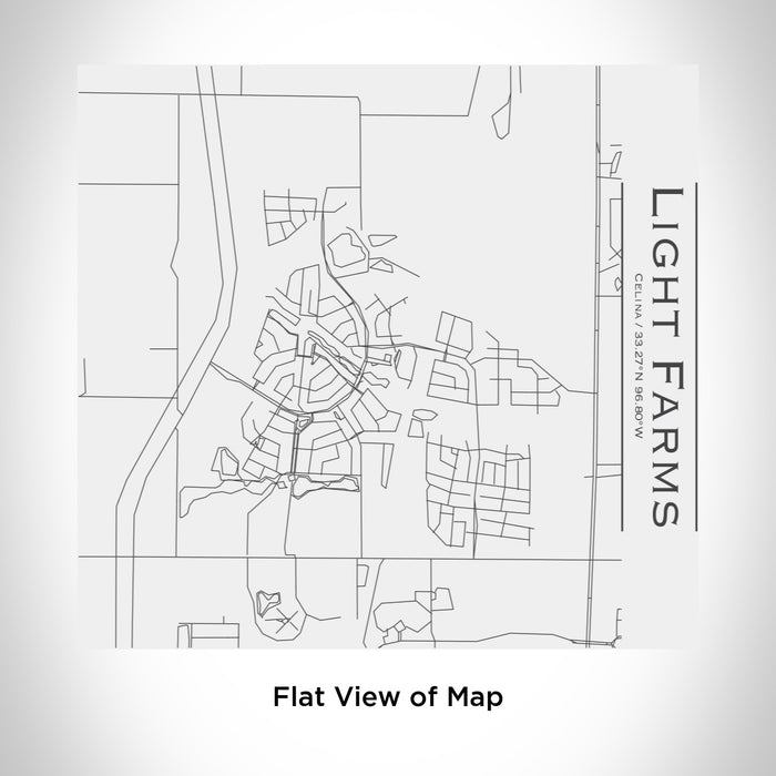 Rendered View of Light Farms Celina Map Engraving on 17oz Stainless Steel Insulated Tumbler in White