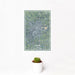 12x18 Lima Ohio Map Print Portrait Orientation in Afternoon Style With Small Cactus Plant in White Planter
