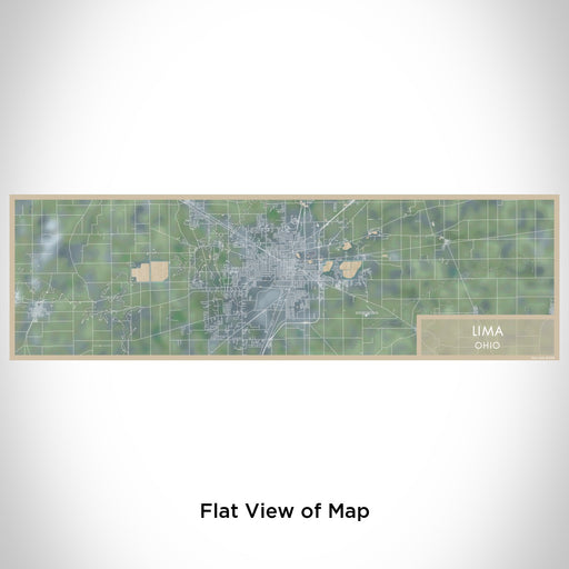 Flat View of Map Custom Lima Ohio Map Enamel Mug in Afternoon