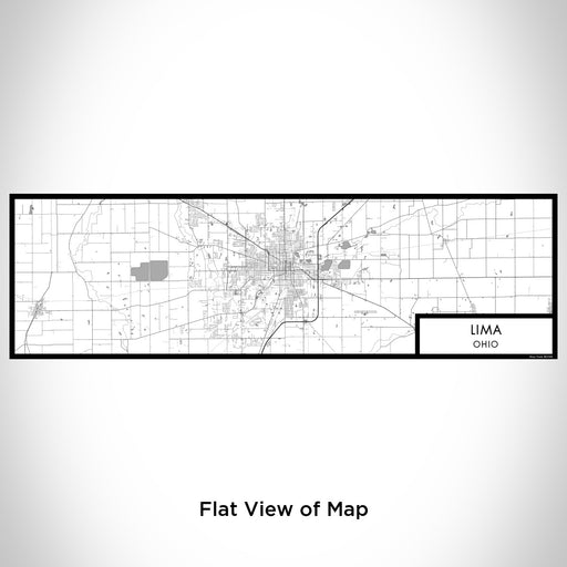 Flat View of Map Custom Lima Ohio Map Enamel Mug in Classic