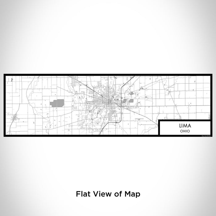 Flat View of Map Custom Lima Ohio Map Enamel Mug in Classic