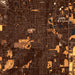 Lima Ohio Map Print in Ember Style Zoomed In Close Up Showing Details