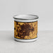 Front View Custom Lima Ohio Map Enamel Mug in Ember